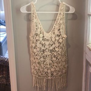 Cream crochet top